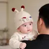 Chapéu de Lã para Bebê Outono e Inverno Super Fofo Bola de Pelo Pequeno Tentáculo Chapéu Pulôver Chapéu de Tricô para Bebê Recém-nascido Inverno