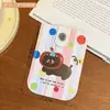 Portatarjetas Desplegable de Dibujos Animados Multifuncional, Estuche de Tarjetas Portátil Lindo, Bolsa de Almacenamiento de Identificación con Múltiples Ranuras para Tarjetas, Portatarjetas Compacto para Estudiantes