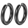 Pendientes de Aro Redondo de 3 mm de Diámetro de Alambre Moda Europea y Americana Pendientes Redondos de Acero Inoxidable Versátiles Pendientes Retro Estilo Europeo y Americano
