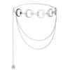 Joia Europeia Personalizada Transfronteiriça para Cintura Corrente Metal Retrô Lua Estrela Corrente Decorativa Simples Ajustável Yiwu Atacado