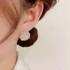 Brincos de Flor de Cristal Super Fada com Pino de Prata S925 Brincos Elegantes de Alta Qualidade Celebridade da Internet Novos Brincos da Moda Tendência 2025