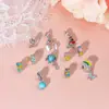 Venta Caliente Transfronteriza Cuentas de Agujero Grande de Flores Pulsera Colorida con Aceite Goteando Accesorios con Cuentas Joyería Hecha a Mano DIY para Mujeres Accesorios al por Mayor