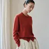 Cárdigan de Cachemira para Mujer 100% Cachemira Pura Otoño Invierno Nuevo Cuello Redondo Manga Larga Tejido Base Suéter Abrigo