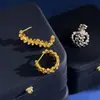 Pendientes de Diseño Irregular Europeo y Americano Transfronterizo Simples y Personalizados Textura Metálica Remache Brillante Círculo Bala Pendientes