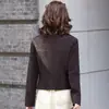 Nuevo Producto Otoño/Invierno 2026: Chaqueta de Cuero Holgada Casual Versátil, Cárdigan de Moda de Gamuza, Abrigo de Manga Larga Talla Grande para Mujer