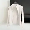 Nueva Chaqueta de Ropa de Yoga para Mujer para Deportes al Aire Libre Cortavientos y Cálida de Cuello Alto de Manga Larga con Cepillado Doble Cara Top de Fitness