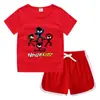 Conjunto de Camiseta de Manga Corta Redonda y Shorts de Verano para Niños 2026 Estilo Coreano Casual Absorbente de Sudor Color Caramelo Sudadera para Bebé