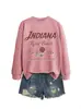 Jndiana Rose Bowl Amazon Wish Estação Europeia Moda Estilosa e Elegante Moletom Feminino Outono e Inverno