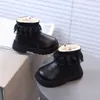 Botines de Encaje Antideslizantes para Niña con Forro de Felpa, Estilo Nuevo Otoño/Invierno 2026, Botas de Cuero Cálidas para Otoño/Invierno, Versátiles y de Moda en Negro
