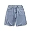 2024 Shorts Jeans Retos Largos Masculino Tendência de Verão Marca de Moda Americana Casual Versátil Calça de Cinco Pontos Branco Amarelo