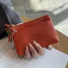 2024 Nuevo Monedero de Cuero Genuino para Mujer Primera Capa de Piel de Vaca Exquisito de Gama Alta Doble Cremallera Gran Capacidad Bolso para Llaves para Mujer