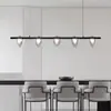 Lámpara de araña de arte larga minimalista moderna para restaurante, hotel, bar, cafetería, lámpara creativa minimalista para sala de estar, escalera de villa