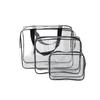Bolsa de Aseo Impermeable de PVC de Gran Capacidad Bolsa de Aseo Portátil Bolsa de Cosméticos Transparente Multifuncional Set de Tres Piezas Venta Directa de Fábrica
