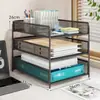 Estante de Archivos Multicapa para Papel A4 Caja de Almacenamiento de Escritorio de Oficina Estante de Almacenamiento de Escritorio Multicapa Estante de Almacenamiento para Estación de Trabajo