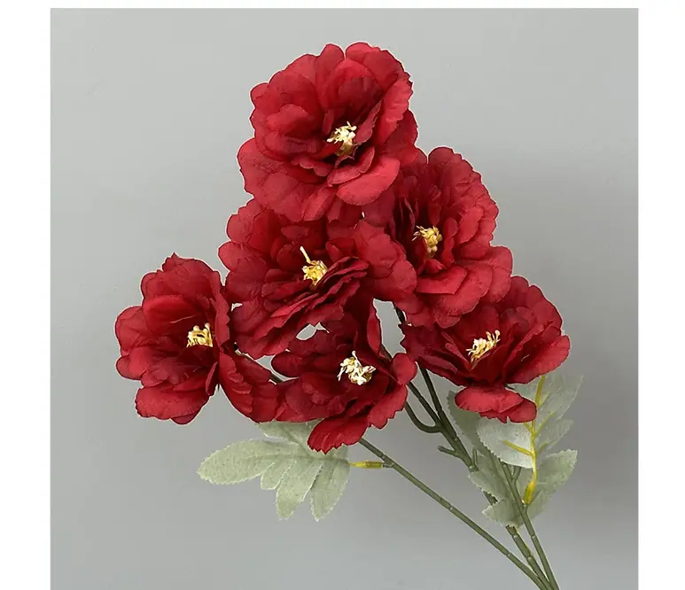 仿真花6头木槿花
