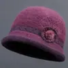 Gorro de invierno para mujeres de mediana edad y mayores, cálido y resistente al frío, forrado de forro polar y engrosado, gorro de algodón