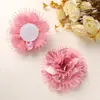 Estilo Coreano Nuevo Creativo Tela de Satén Gasa Rosa Pinza de Agarre DIY Cuerda para el Cabello Tocado Broche Cadena de Collar Accesorios de Flores