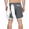 Comercio Exterior Transfronterizo Pantalones Cortos de Running para Hombre Deportes Ocio Exteriores Sueltos Multibolsillos Doble Capa Pantalones de Fitness