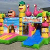 Castillo Inflable de PVC Engrosado para Niños Interior Exterior Trampolín Inflable Exterior Castillo Inflable para Niños