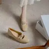 Populares zapatos Mary Jane franceses retro de suela fina para mujer, nuevos mocasines planos de verano 2026 con suela blanda, sin cordones