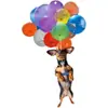 Divertido colgante acrílico de gato y perro con forma de globo, colgante para interior de coche, llavero, accesorios, colgante para decoración del hogar
