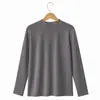 Fábrica de Ropa Fuente 26 Otoño Nuevo Talla Grande Mujer Adelgazante Cuello Medio Alto Manga Larga Camiseta Básica Personalización Rápida