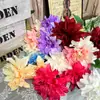 Dalias Simuladas de Dos Cabezas Flores Artificiales para Ramos de Boda, Arte Floral Hecho a Mano de Alta Gama, Paisajismo de Salones de Boda, Arreglos Florales de Piso DIY