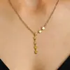 Moda para o Dia a Dia Aço Inoxidável Colar Pulseira Estrela Nicho Simples Estiloso Não Desbota Cinco Pontas Corrente da Clavícula Feminino