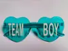 Gafas de sol sin montura en forma de corazón de color gelatina, Gafas de una sola pieza en forma de corazón, Colores deslumbrantes, Estilo transfronterizo