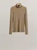 Suéter de Punto de Color Sólido Cuello Alto Camisa Térmica Cálida Otoño e Invierno Sexy Moderno de Manga Larga Ajustado Prenda Interior de Alta Gama para Mujer