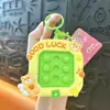 Oso Ángel Lindo Creativo Burbuja Pellizcar Diversión Juguete de Descompresión de Mano Llavero Divertido Colgante de Bolsa Regalo