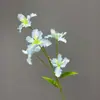 Flor artificial de íris com 5 cabeças, haste única, para decoração de casamento, arranjo de corredor, decoração de fundo de palco, flor artificial