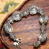 Pulsera Fina de Aleación con Incrustaciones de Calcedonia de Hielo de Moda para Niñas y Estudiantes como Regalo para Mejores Amigas y Novias 8079