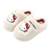 Pantuflas de algodón originales de Sanrio, pantuflas de invierno gruesas para interiores para mujer, pantuflas de algodón antideslizantes de suela suave para otoño/invierno, venta al por mayor