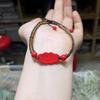 Pulsera de Arena Roja Cinabrio, Imprescindible para Cada Examen, Pulsera para Examen de Ingreso a la Preparatoria, Tejida a Mano, Pequeño Regalo al por Mayor