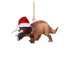 2023 Novo Dinossauro Plano de Acrílico Pingente de Natal Decoração de Carro Presente Estátua de Dinossauro de Natal Decoração Pendurada