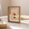 Mesa de moldura transparente frente e verso Ornamentos emoldurados de caligrafia e pintura de 7 polegadas Moldura de exibição fotografada de vidro real A4