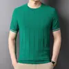 Camiseta de manga corta de seda de hielo para hombre, verano, fina, hueca, transpirable, top de media manga, holgada, de malla, secado rápido, camiseta deportiva