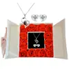 Regalo Navideño para Mamá San Valentín Amazon Transfronterizo Collar de Proyección Pendientes Joyería para Mujer Caja de Regalo Flor Eterna