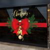 Decoração de Natal layout de cena de vitrine adesivos de janela atmosfera vestido laço vitrine adesivos eletrostáticos de vidro adesivos de porta