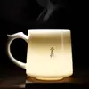Taza de porcelana blanca separación de té taza de jade de sebo taza de oficina taza de cerámica para té de gran capacidad al por mayor