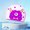 Toucas de Natação Infantis para Meninos e Meninas, Toucas de Natação de Silicone Que Não Apertam a Cabeça, Impermeáveis, Tamanho Grande, Toucas de Natação com Desenhos Animados Fofos Atacado