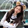 Adorable Oso Duffy Sombrero de Marinero Diadema de Peluche para Mujer Disney Duffy Parque de Atracciones Foto Adorable Diadema Accesorio para el Cabello