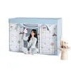 Cortina retráctil para litera de dormitorio sin instalación, cortina de cama totalmente opaca con mosquitero integrado para dormitorios de estudiantes