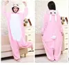 Mono de Animales de Dibujos Animados para Niños Otoño e Invierno Conejo Azul Franela Unisex Ropa de Casa Cálido con Capucha Versión Engrosada