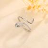 Anillo de serpiente pequeño nuevo microincrustado de circonita transfronterizo creativo de alta calidad serpiente con forma de serpiente apertura enrollable anillo ajustable joyería para mujer