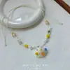 Collar de Cadena para Clavícula con Cuentas de Estrella de Mar Dopamina para Mujer Estilo Vacaciones de Verano en la Costa Collar Exquisito Versátil para el Día a Día
