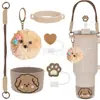 Accesorios Decorativos Stanley Correa de Mano de Cuerda Trenzada Estuche para Labial Llavero Duende Briqueta Funda de Silicona Antideslizante para Taza