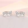 Aretes 2024 Nuevos de Moda para Mujer Aretes de Corona de Plata Esterlina Aretes Elegantes de Verano Japoneses y Coreanos Aretes de Celebridad de Internet Aretes