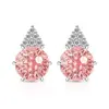 Pendientes de Corte de Fuegos Artificiales Más Vendidos en Tiktok y Xiaohongshu, Modernos y Sencillos, Joyería para Orejas de Diamante de Alto Carbono Deslumbrante, Transmisión en Vivo, Dropshipping de Una Sola Pieza